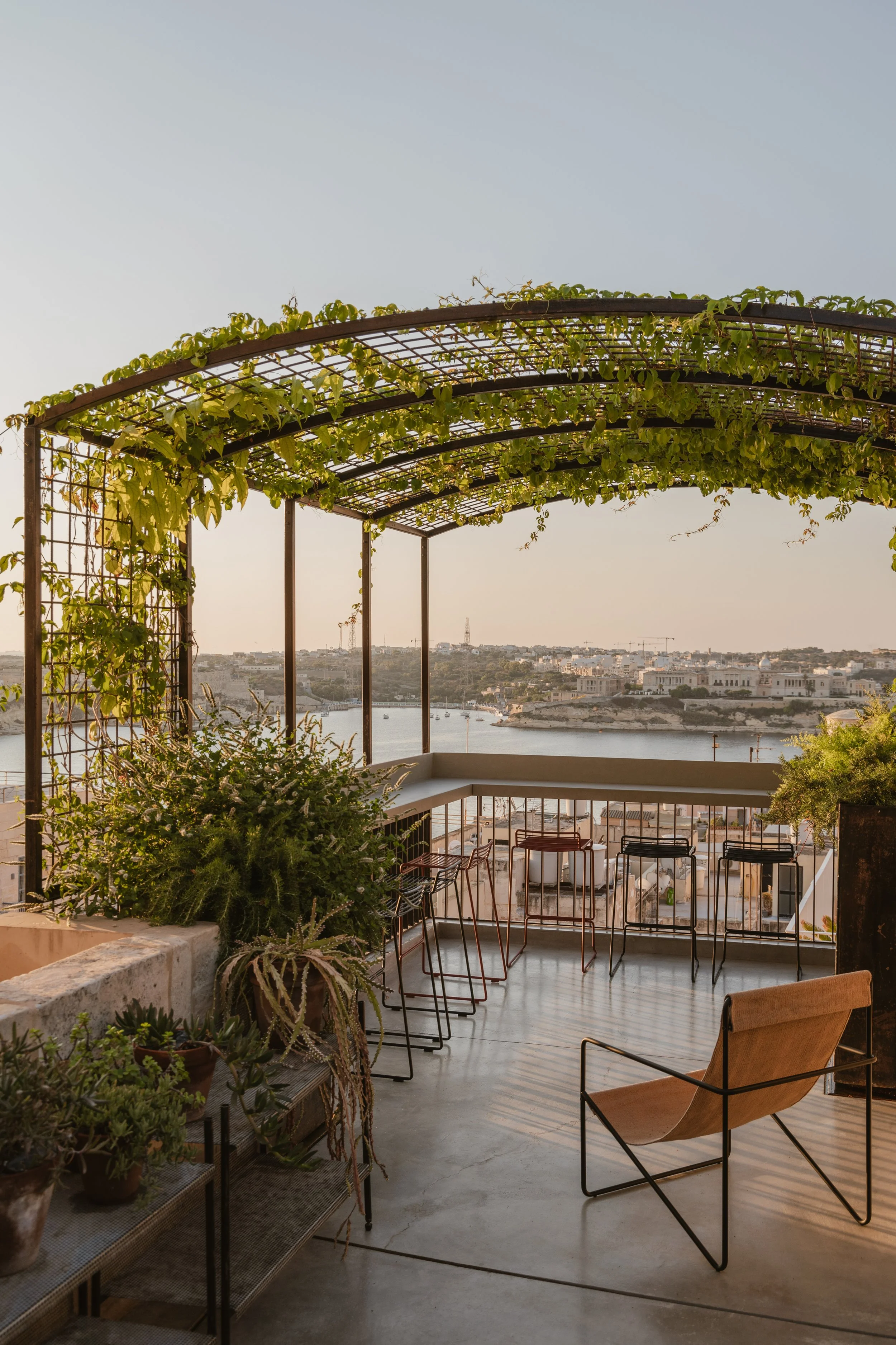 Golden hour on the terrace